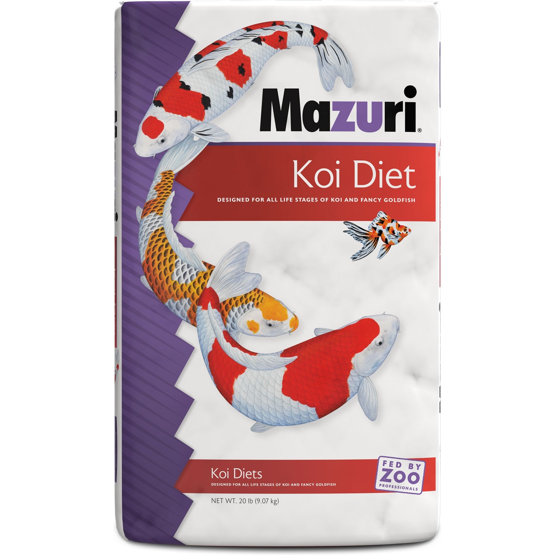 Mazuri Koi Platinum Nuggets for Fish 6-12 Inches Food, 20-lb bag
