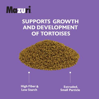 Show full view: Mazuri Juvenile Tortoise Diet Low Starch Food, 8-oz bag slide 8 of 10