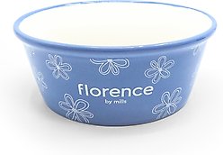 florence by mills Dog Bowl with Mat, Blue, Large