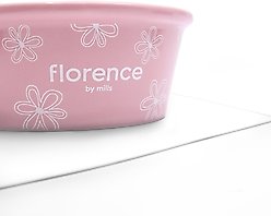 florence by mills Dog Bowl with Mat, Pink, Large slide 2 of 3