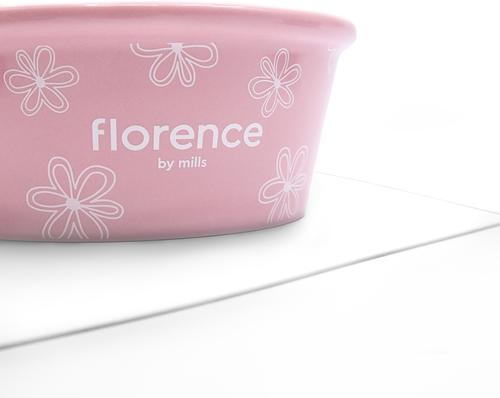 Show full view: florence by mills Dog Bowl with Mat, Pink, Large slide 2 of 3