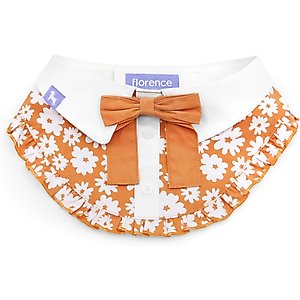 florence by mills Florence Woven Dog Bib, Orange, XX-Small/X-Small