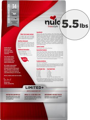 Show full view: Nulo FreeStyle Limited Ingredient Lamb Recipe Dry Dog Food, 5.5-lb bag slide 3 of 10