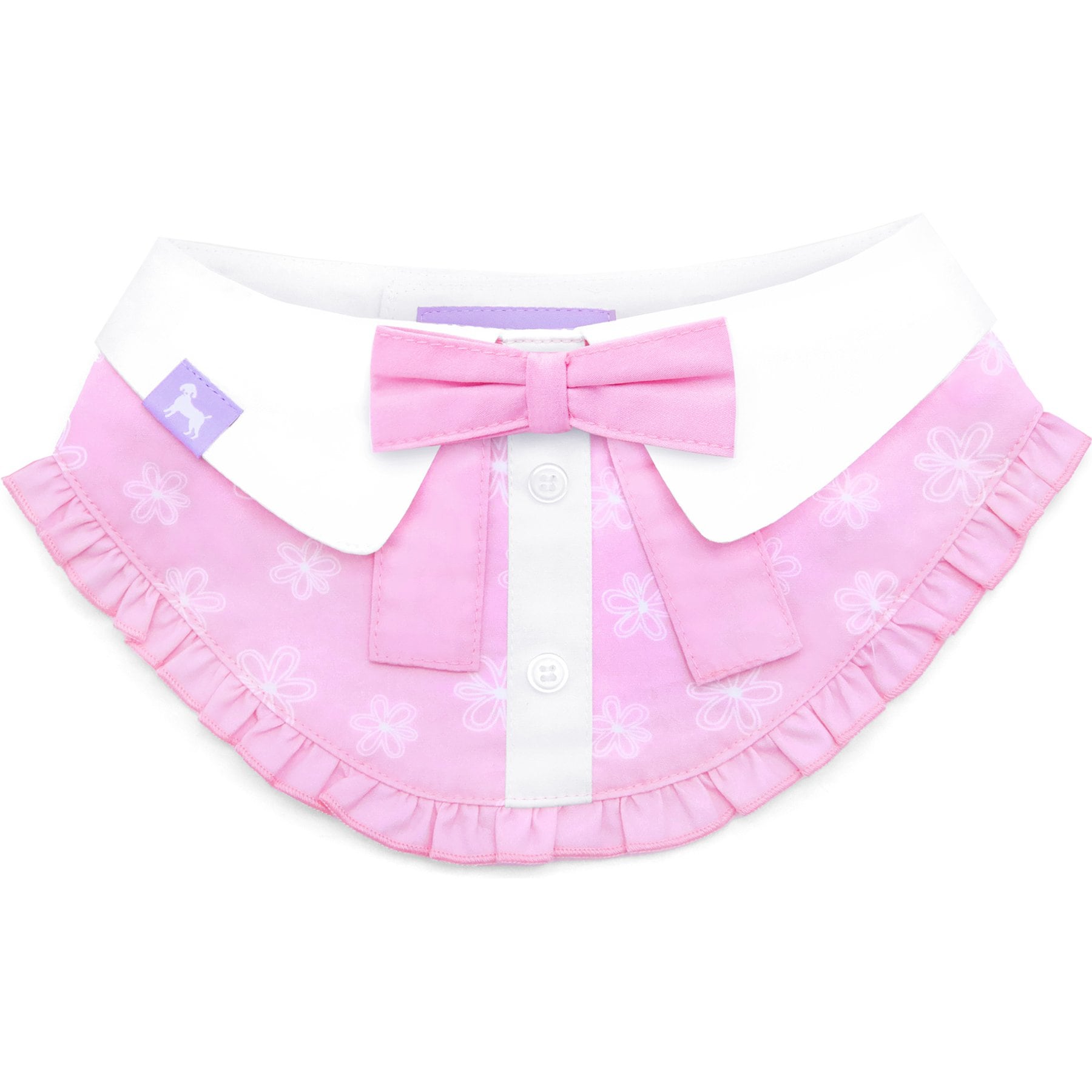 florence by mills Florence Woven Dog Bib, Pink, XX-Small/X-Small