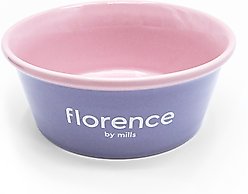 florence by mills Dog Bowl with Mat, Purple, Large