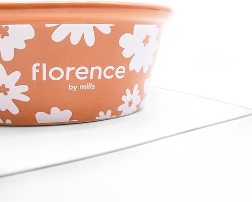Show full view: florence by mills Dog Bowl with Mat, Orange, Large slide 2 of 3