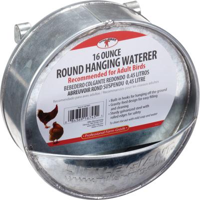 Show full view: Little Giant Galvanized Round Hanging Poultry Waterer slide 2 of 3