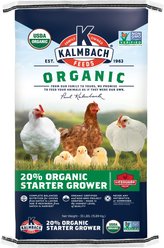 Kalmbach Feeds Organic 20% Protein Starter Grower Crumbles Poultry Feed, 35-lb bag
