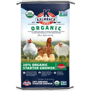 Kalmbach Feeds Organic 20% Protein Starter Grower Crumbles Poultry Feed, 35-lb bag