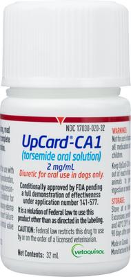 Show full view: UpCard-CA1 (torsemide oral solution) for Dogs, 2-mg, 32mL slide 2 of 5