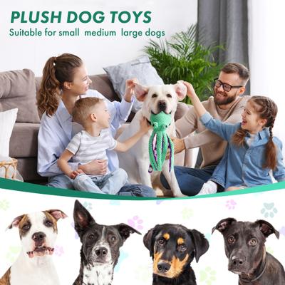 Show full view: Nocciola Viral Select Octopus Squeaky Plush Dog Toy, Green slide 3 of 10