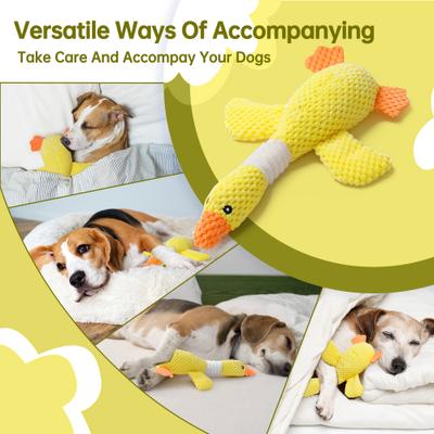 Show full view: Nocciola Viral Select Goose Squeaky Plush Dog Chew Toy, Yellow slide 6 of 8