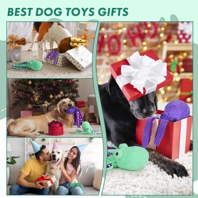 Show full view: Nocciola Viral Select Octopus Squeaky Plush Dog Toy, Green slide 8 of 10