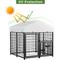 Show in main carousel: LovMor Outdoor Metal Dog Kennel with Roof Cover, Black, 48 x 47 x 51-in slide 3 of 8