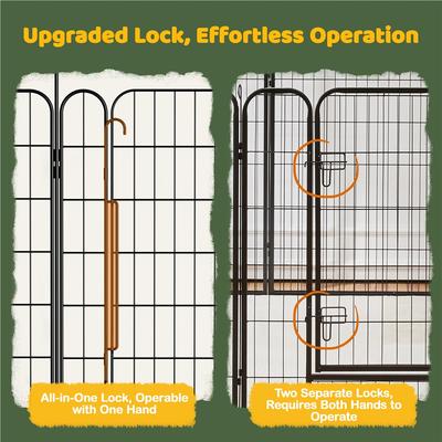 Show full view: Yaheetech Foldable Dog Playpen, Black, 16-Panel, 31.5-in slide 5 of 5