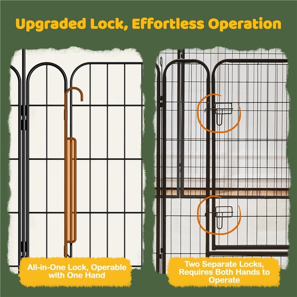 Show full view: Yaheetech Foldable Dog Playpen, Black, 16-Panel, 24-in slide 6 of 6