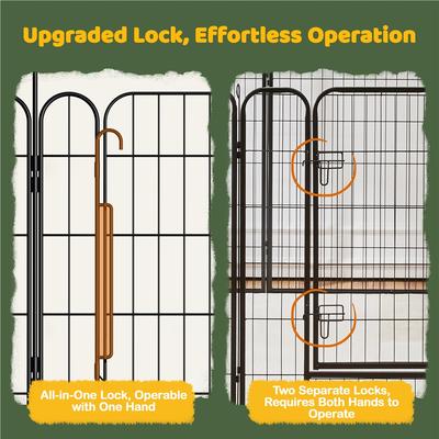 Show full view: Yaheetech Foldable Dog Playpen, Black, 16-Panel, 24-in slide 6 of 6