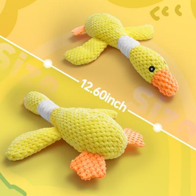 Show full view: Nocciola Viral Select Goose Squeaky Plush Dog Chew Toy, Yellow slide 8 of 8