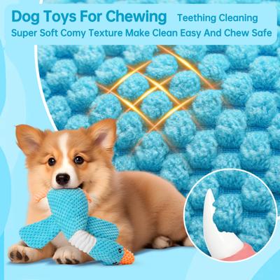 Show full view: Nocciola Viral Select Goose Squeaky Plush Dog Chew Toy, Blue slide 4 of 8