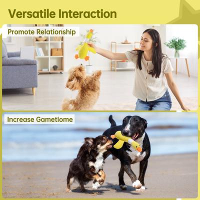 Show full view: Nocciola Viral Select Goose Squeaky Plush Dog Chew Toy, Yellow slide 7 of 8