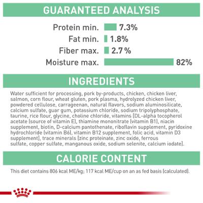 Show full view: Royal Canin Feline Care Nutrition Digestive Care Loaf Pate Wet Cat Food, 5.1-oz can, case of 4 slide 8 of 12