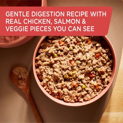 Show full view: Rachael Ray Nutrish Gentle Digestion Real Chicken, Pumpkin & Salmon Recipe Premium Pate Wet Dog Food, 13-oz can, case of 4 (Rachael Ray) slide 4 of 11