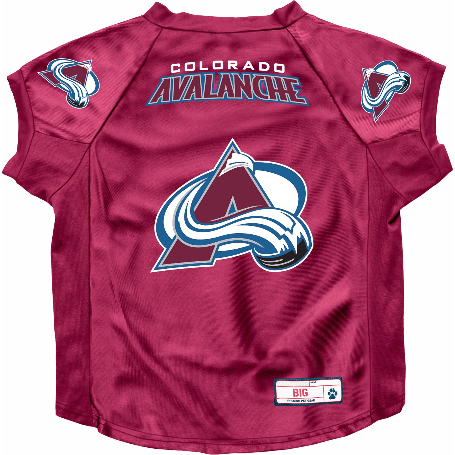 Littlearth NHL Stretch Dog & Cat Jersey, Colorado Avalanche, Big