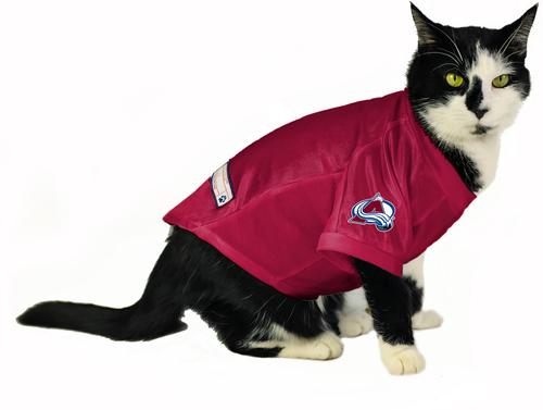 Show full view: Littlearth NHL Stretch Dog & Cat Jersey, Colorado Avalanche, X-Large slide 4 of 7