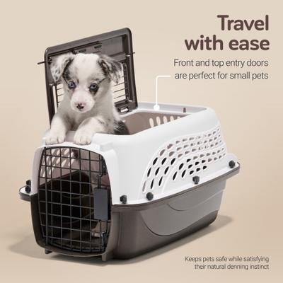 Show full view: Petmate Two Door Top Load Dog & Cat Kennel, White, 19 inches, up to 10-lbs slide 3 of 9