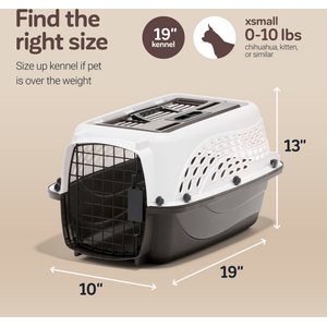 Petmate Two Door Top Load Dog & Cat Kennel, White, 19 inches, up to 10-lbs