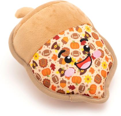 Show full view: The Worthy Dog Acorn Dog Squeaky Plush Dog Toy, Beige slide 2 of 3