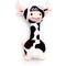 Show in main carousel: The Worthy Dog Cow Long Neck Squeaky Plush Dog Toy, Black/White slide 1 of 1