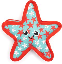 The Worthy Dog Starfish Squeaky Plush Dog Toy, Turquoise