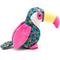 Show in main carousel: The Worthy Dog Toucan Squeaky Plush Dog Toy, Turquoise, Large slide 3 of 4