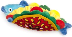 The Worthy Dog Fish Taco Squeaky Plush Dog Toy, Red slide 2 of 3