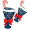 Show in main carousel: The Worthy Dog Christmas Holiday Cheer Squeaky Plush Dog Toy, Navy, Small slide 2 of 3