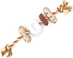 The Worthy Dog S'mores Squeaky Plush Dog Toy, Beige, Small slide 2 of 3