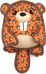 The Worthy Dog Beaver Squeaky Plush Dog Toy, Orange, Large