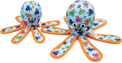 Show full view: The Worthy Dog Otis Octopus Squeaky Plush Dog Toy, Blue, Large slide 3 of 5