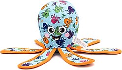 The Worthy Dog Otis Octopus Squeaky Plush Dog Toy, Blue, Large