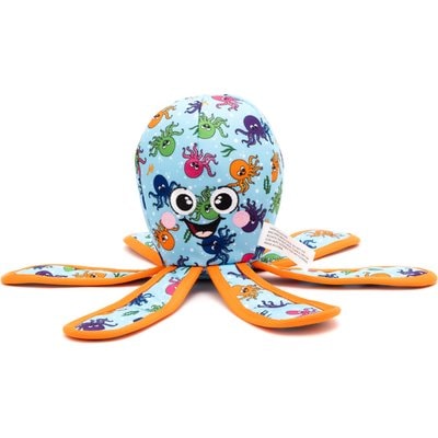 The Worthy Dog The Worthy Dog Otis Octopus Squeaky Plush Dog Toy, Blue, Large