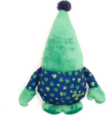 Show full view: The Worthy Dog Luck O' the Irish Gnome Squeaky Plush Dog Toy, Green, Large slide 3 of 3