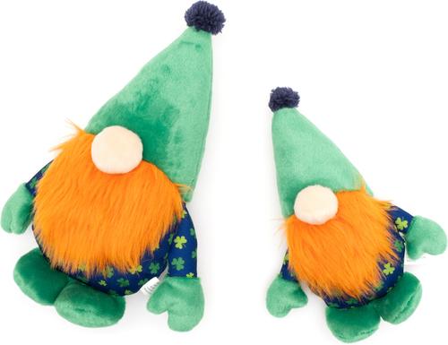 Show full view: The Worthy Dog Luck O' the Irish Gnome Squeaky Plush Dog Toy, Green, Large slide 2 of 3