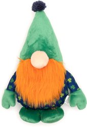 The Worthy Dog Luck O' the Irish Gnome Squeaky Plush Dog Toy, Green, Large