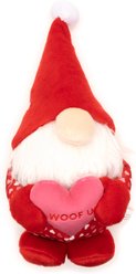 The Worthy Dog Cupid Gnome Squeaky Plush Dog Toy, Red, Large