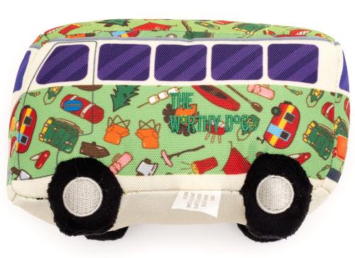 Show full view: The Worthy Dog Happy Camper Squeaky Plush Dog Toy slide 3 of 4