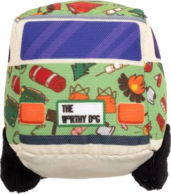 Show full view: The Worthy Dog Happy Camper Squeaky Plush Dog Toy slide 4 of 4