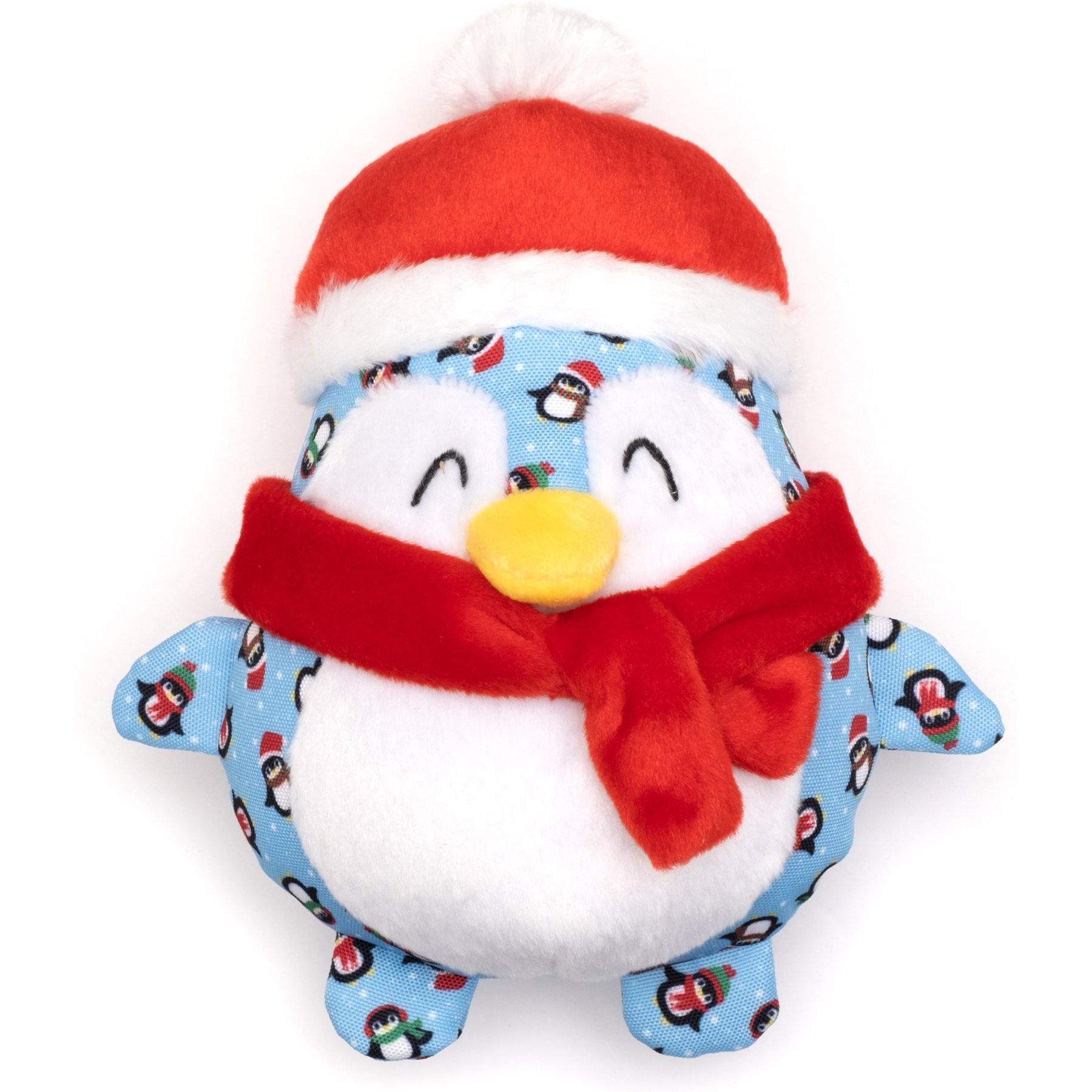 The Worthy Dog Penguin Squeaky Plush Dog Toy, Blue, Small