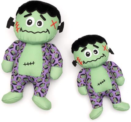 Show full view: The Worthy Dog Frank Squeaky Plush Dog Toy, Green, Small slide 2 of 3