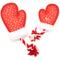 Show in main carousel: The Worthy Dog Christmas Mittens Squeaky Plush Dog Toy, Red, Large slide 2 of 3